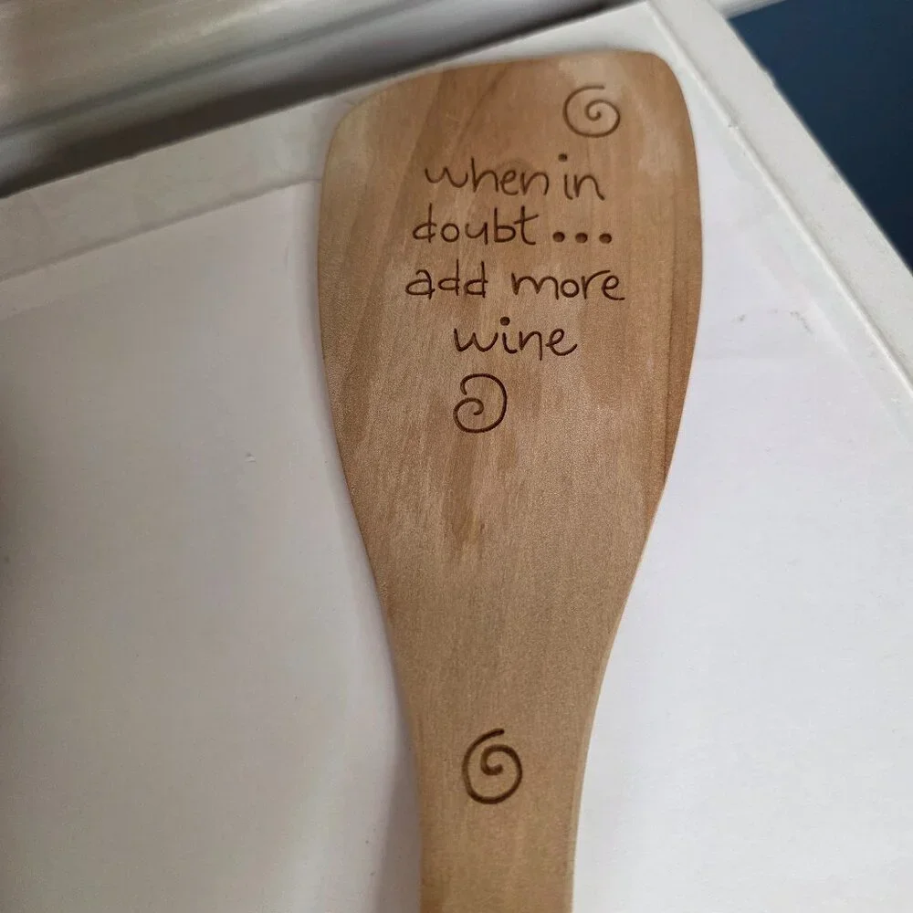 Lot of Two Wooden Spoon Spatula